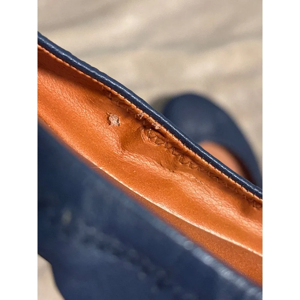 Lucky Brand‎ Emmie Navy Blue Leather Ballet Flats Womens 7M